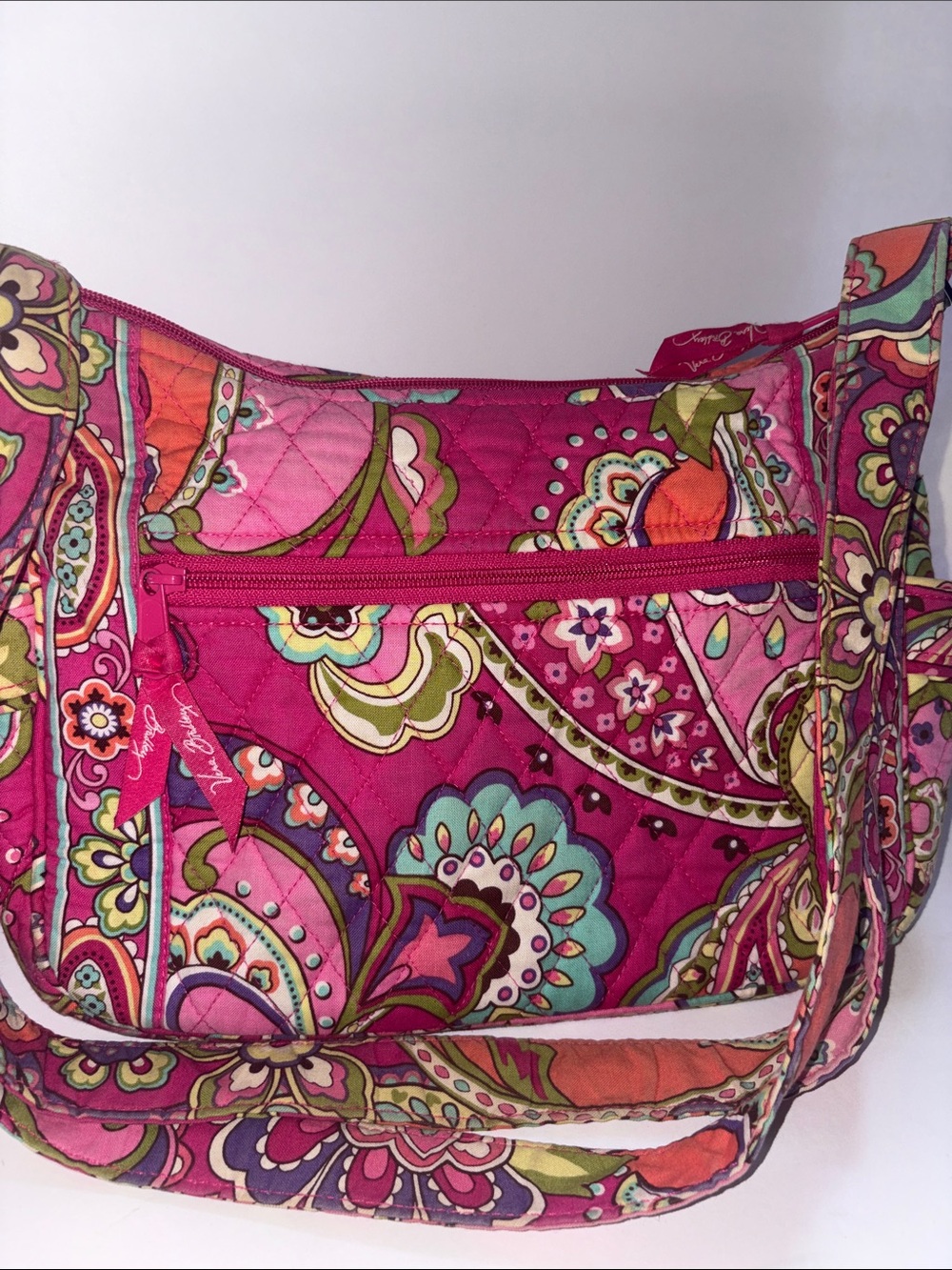 Vera Bradley Retired Floral Grand Quilted Shoulder Bag Tote Vintage Boho